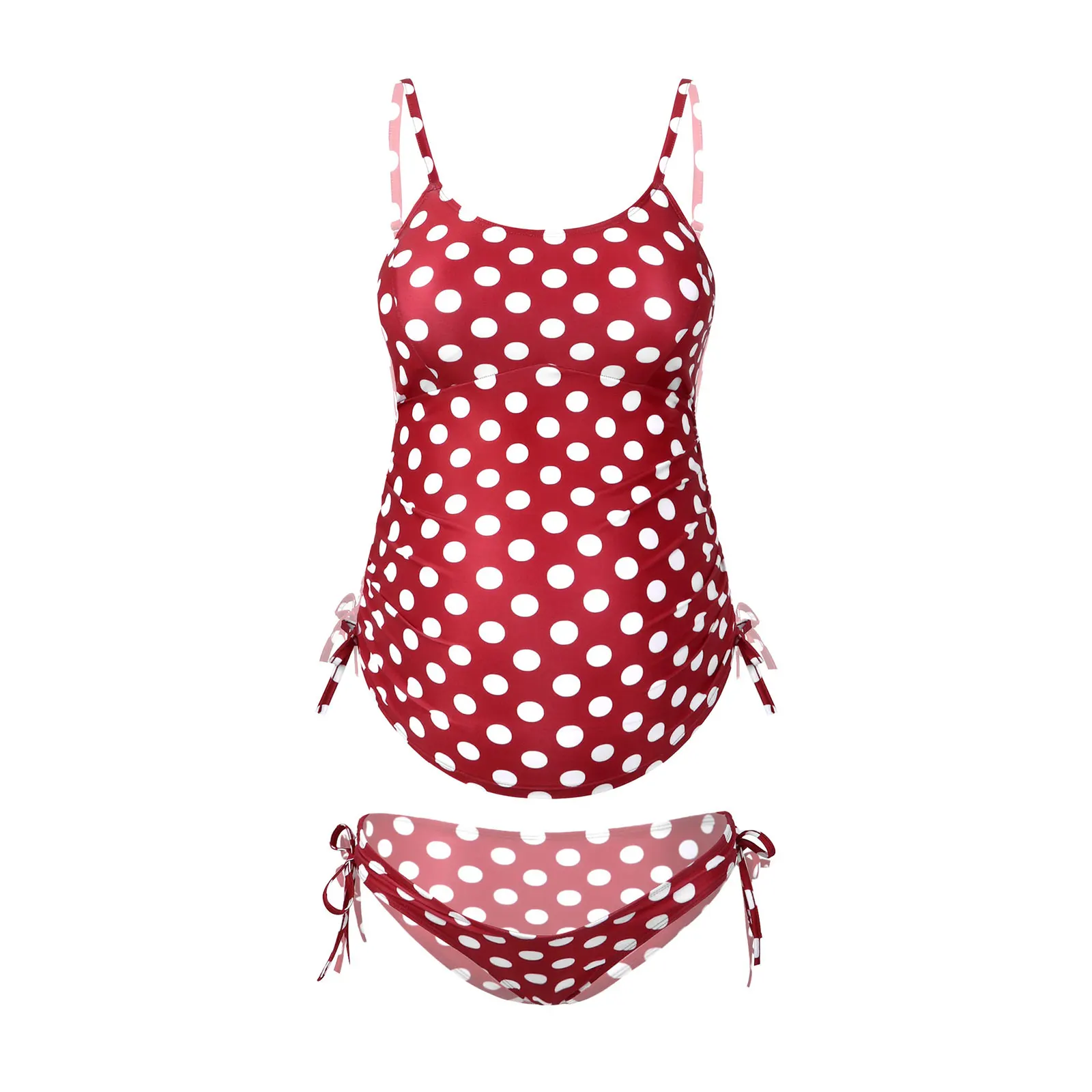Maternity Sexy Swimwear One Piece Polka Dots Plus Size Pregnancy Swimsuit Pregnant Woman Bikini Bathing Suit Tankinis Beachwear