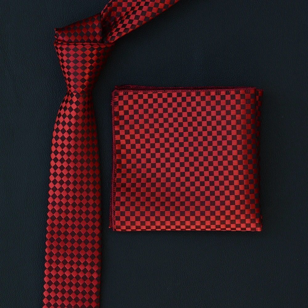 Клетчатые галстуки для мужчин 5 см, одноцветные клетчатые Галстуки, костюмы, Свадебные Галстуки для шеи, деловые галстуки, карманные квадратные Галстуки, наборы