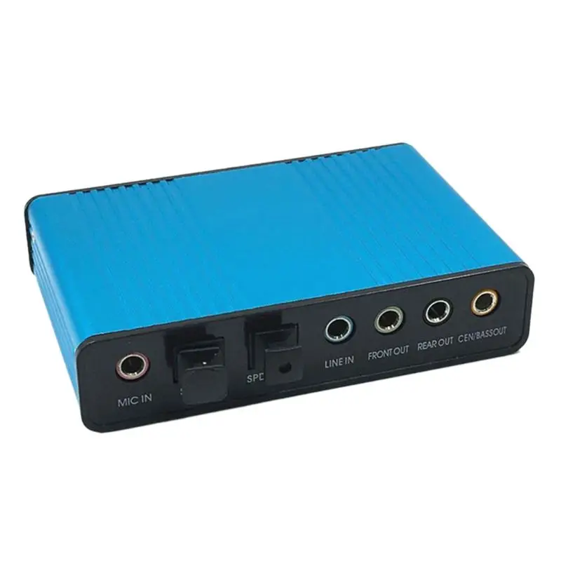 Audio Adapter External Sound Card 5 1 USB to 3 5mm Headphone Stereo Microphone E5BA New 4 Channels Sound Card Hub
