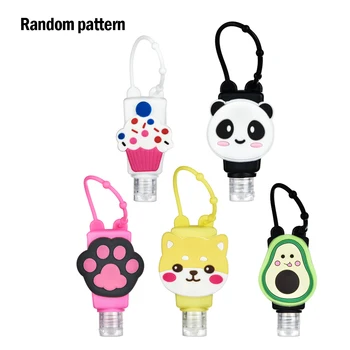 

10pcs/set Cute Cartoon Mini Hand Sanitizer Split Bottles Portable Detachable Cover Silicone Bath Shower Hand Gel Holder