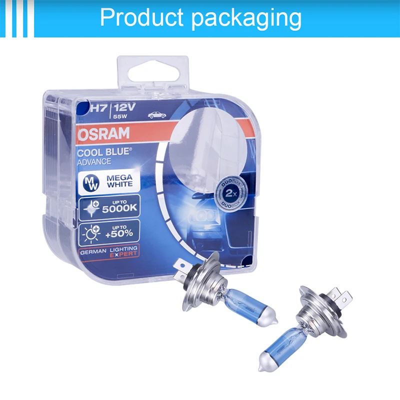 OSRAM автомобильный светильник H7 55 Вт галогенная Автомобильная лампа супер 12 В
