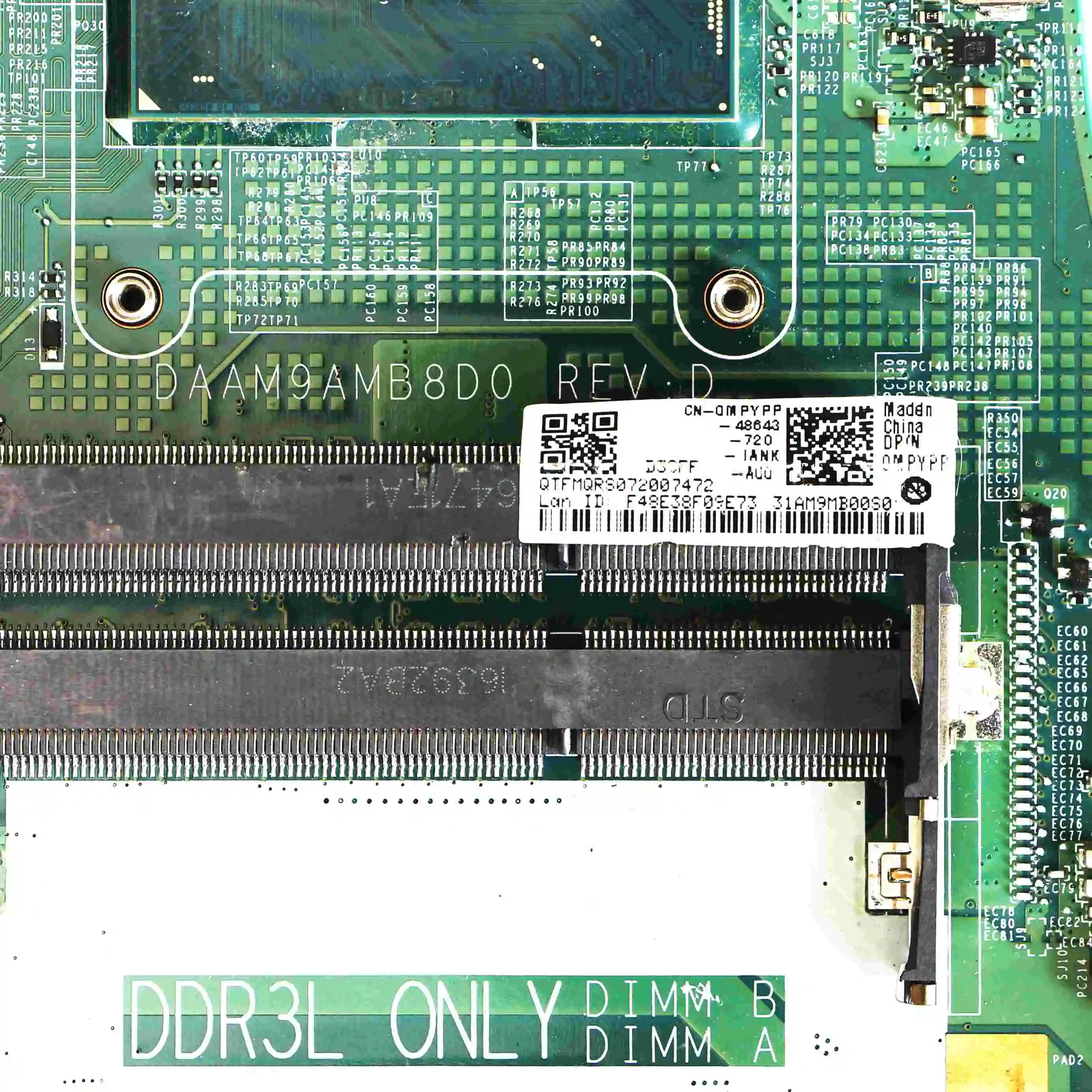 Finest  CN-0MPYPP 0MPYPP MPYPP Laptop DDR3L Motherboard DAAM9AMB8D0 AM9A 1P4N7 w/ i7-6700HQ & GTX960M V4G f