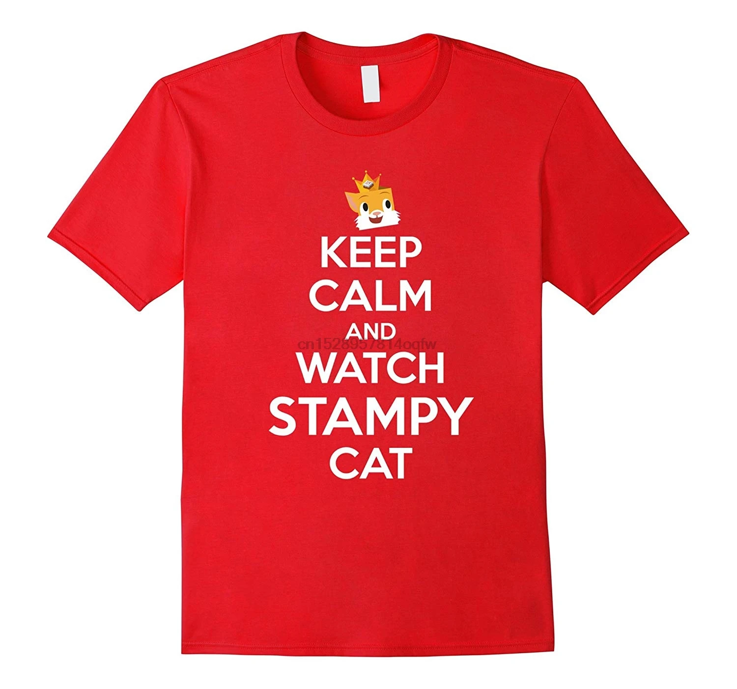 Мужская футболка детская с коротким рукавом изображением котика Youtuber Keep Calm-RT