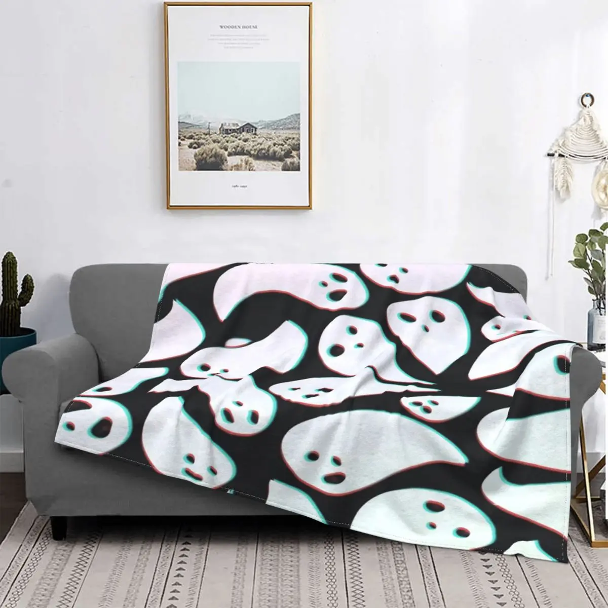 Manta De Fantasmas 3D, Colcha Para Cama, Eddecales A Cuadros, Manta De Playa, Toalla De Playa De Lujo