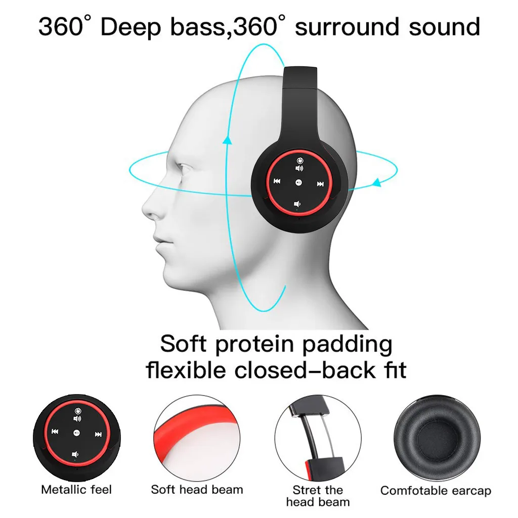 Ouhaobin беспроводные bluetooth-наушники с отпечатком пальца Hi-Fi объемная стереогарнитура Bluetooth Встроенный микрофон для музыкальной гарнитуры 1118#2