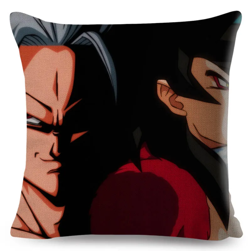 Dragon Ball Z наволочка для дивана домашняя льняная 45*45 см Декор Япония Аниме Сон Гоку мультфильм Вегета Broli Наволочка Чехол для подушки - Цвет: 14