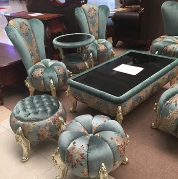 

China factory antique sofa with light green color