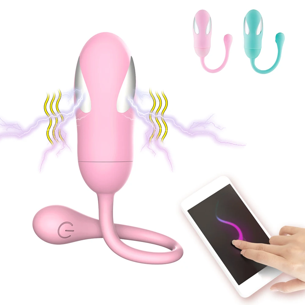 

Electric Shock APP Control Vibrator For Women Wireless Remote Control Vagina Massage Vibrating Jumping Eggs Sex Toys for Women