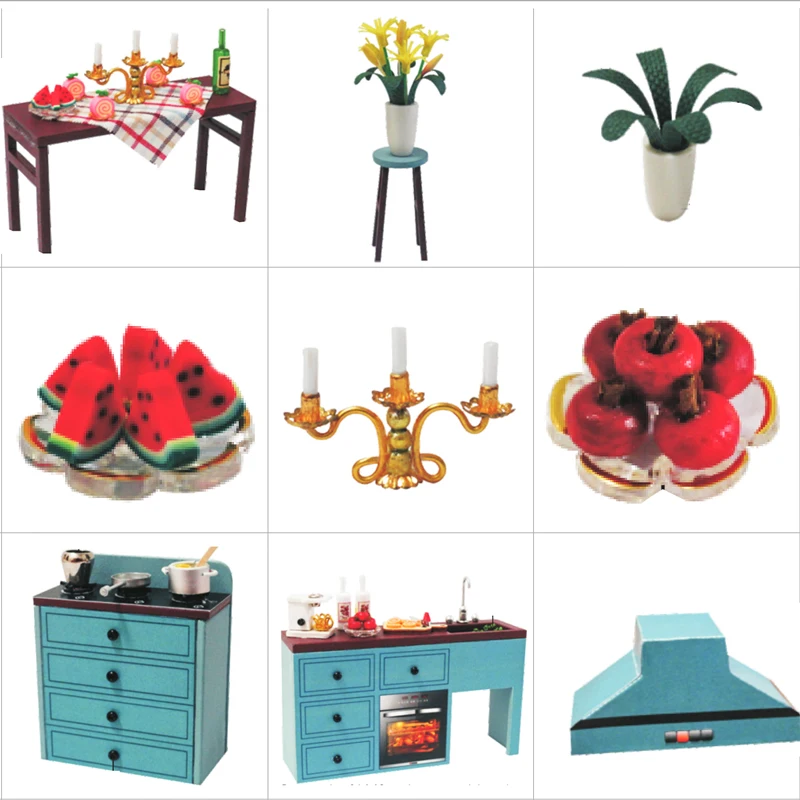 Кукольный домик Cutebee миниатюрная мебель кукольный домик DIY Миниатюрные домики комнаты Каса игрушки для детей DIY кукольный домик M11F
