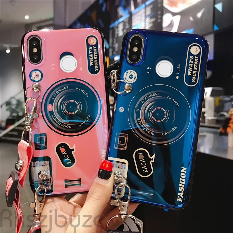 Чехол для Xiaomi Redmi 8A мягкий чехол из ТПУ с 3d-камерой 8 7 7A 4 4X 5 5A 6A 6 Pro ремешком и