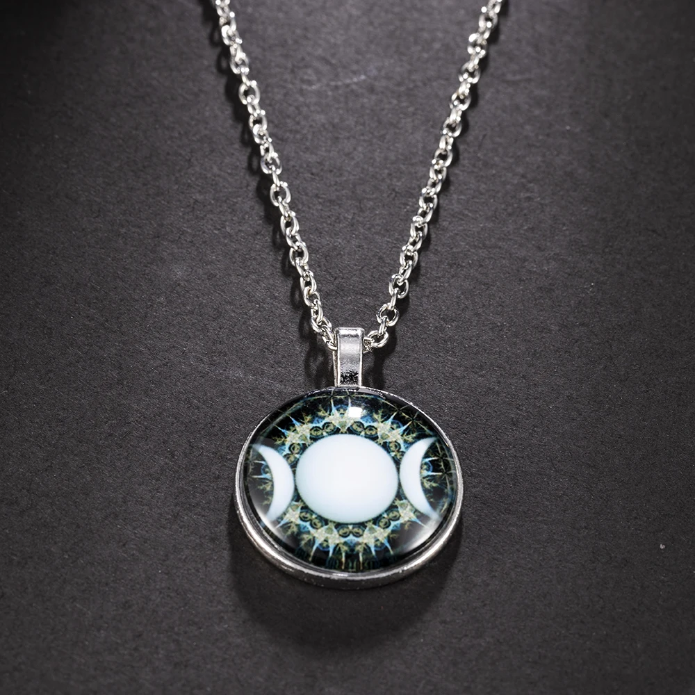 Тройной кулон богини колдовские украшения Wicca круговой волшебный Амулет