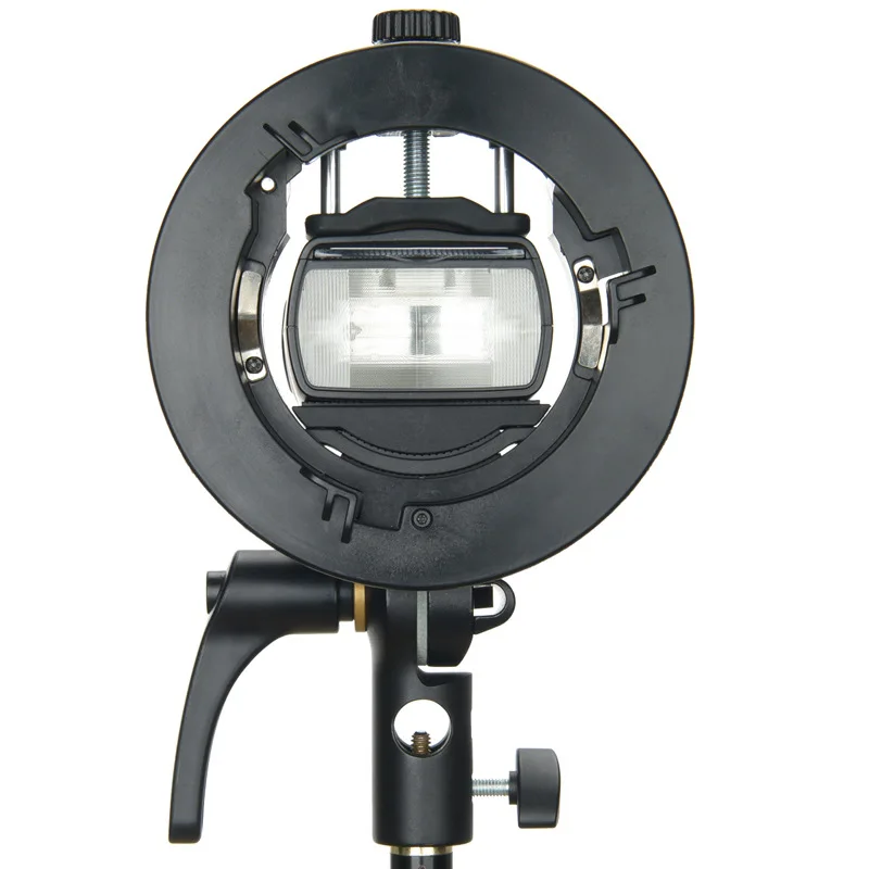 Складной держатель для вспышки s-типа для Godox V1 V860II AD200 AD400PRO Speedlite Flash Snoot софтбокс надежное крепление
