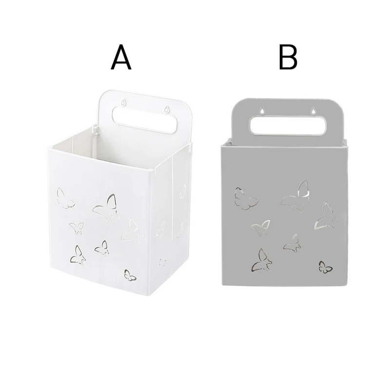 Foldable Storage Baskets Free Punching Stickers Wall Hanging Basket Multi-function Dirty Clothes Storage Basket