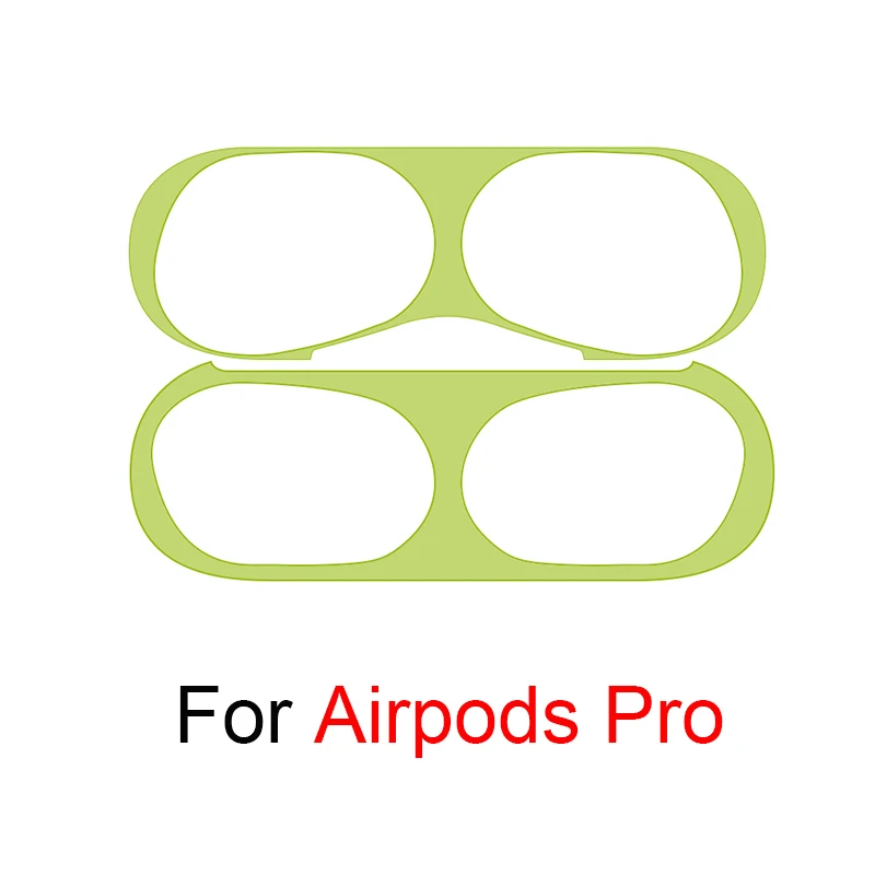 Металлический пылезащитный чехол для Apple AirPods 1 Funda, аксессуары, защитная наклейка, защита кожи для AirPods Pro, наклейка ярких цветов - Цвет: 06