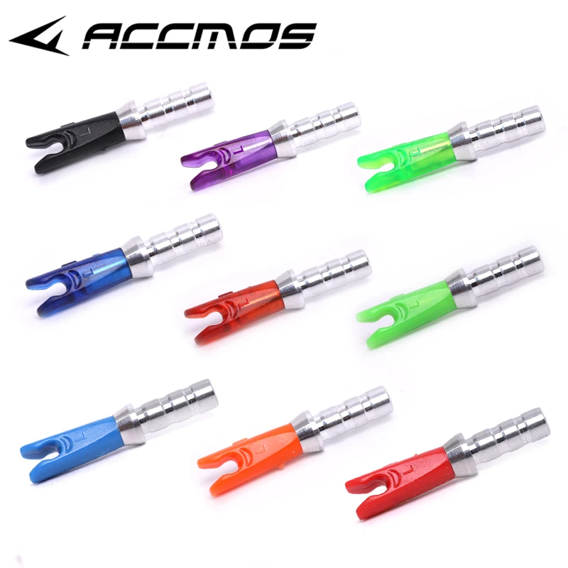 Aluminum Pin Needles DIY Shaft ID4.2mm 12pcs Archery Arrow Plastic Nocks Tails