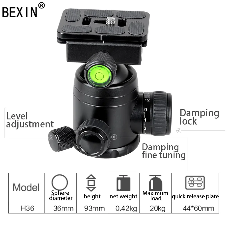 Bexin DSLR камера с шаровой головкой зажим вращающийся на 360 градусов панорамный