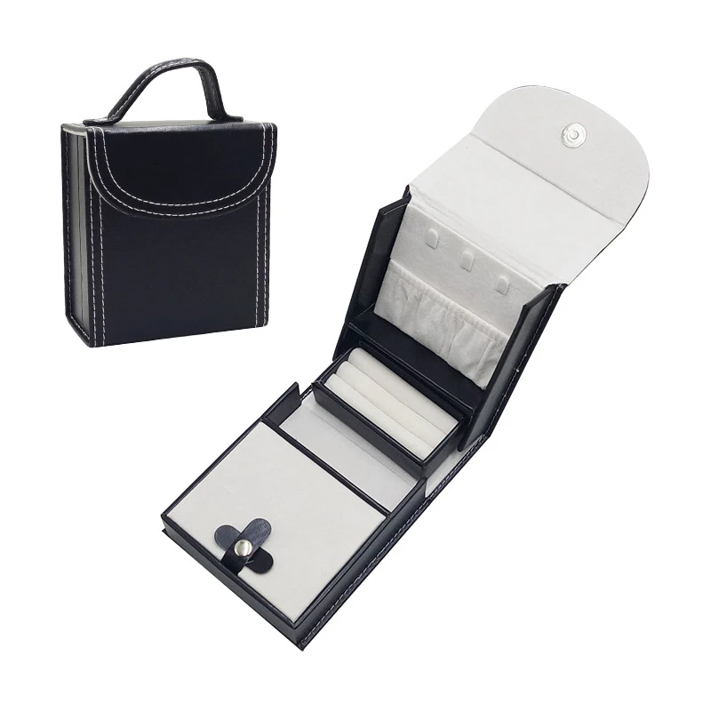 Мини Портативный кольцо ожерелье макияж коробка для хранения путешествия отделка Органайзер складная сумка для хранения 11*6*12 см