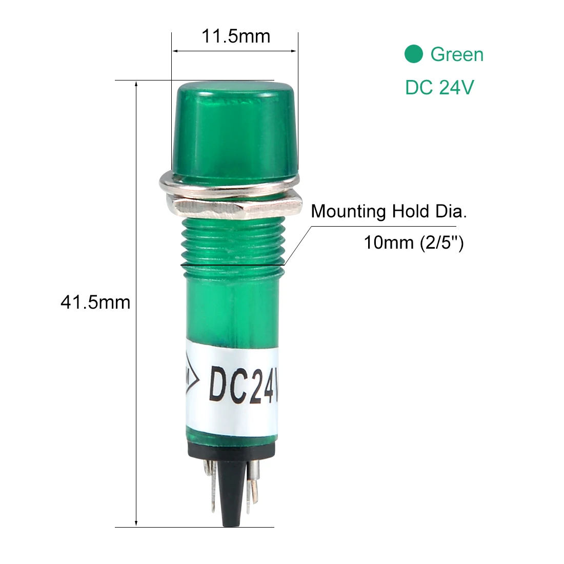 Uxcell 10 шт. DC 24V сигнальный индикатор с возможностью установки на приборную панель Панель крепление 10 мм 2/" светодиодный лампы XD10-3 красного и зеленого цвета