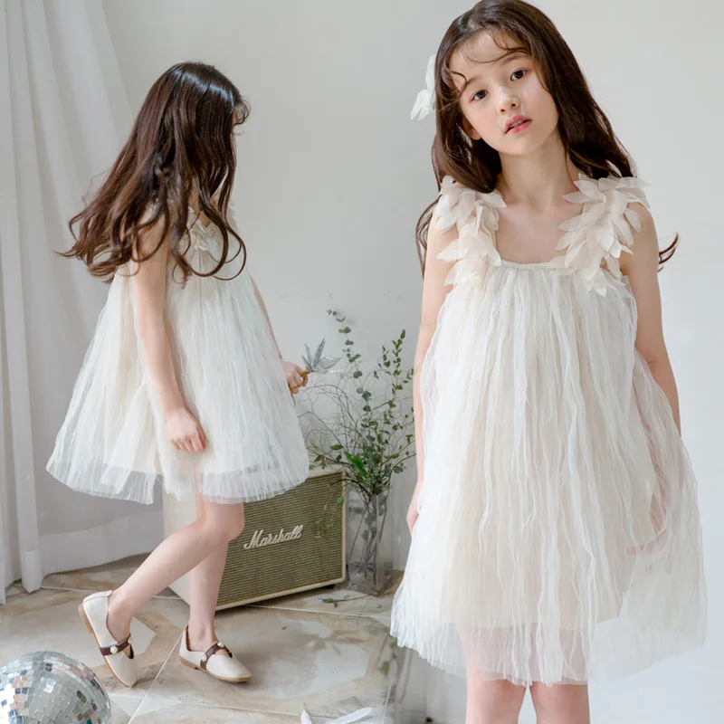 

Summer Girls Dresses For Baby Wedding Birthday Kids Sweet Clothes Tulle Lace Gown Girl Party Christmas Princess Frocks