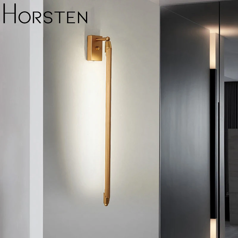 Скандинавский минималистичный T5 светодиодный настенный светильник, длина 68 см, для гостиной, бара, спальни, прикроватные настенные светильники, ретро украшение для дома, осветительные приборы