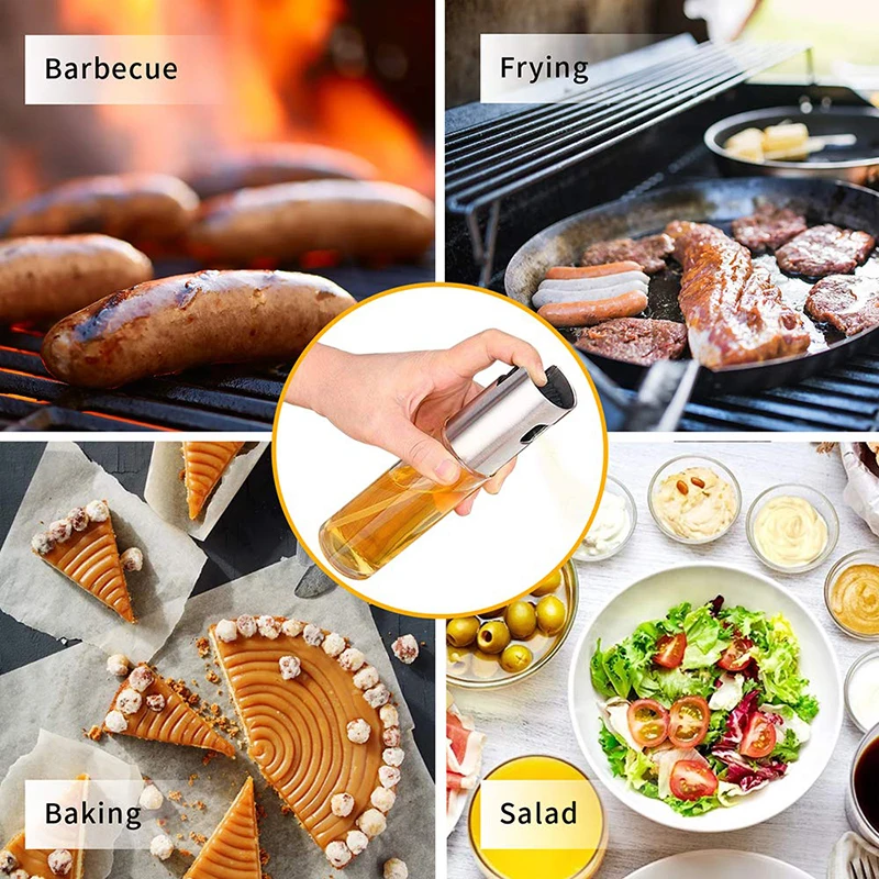Kitchen Baking Oil Cook Oil Spray Empty Bottle Vinegar Bottle Dispenser Cooking Tool Salad BBQ Cooking Glass sprayer