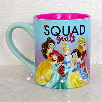 

380ml Disney Princess Cartoon Water Cup Milk Coffee Tea Ceramic Mug Home Office Collection Cups Student Boy Girl Gifts