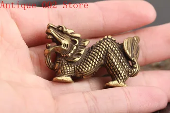 

Pure brass 12 zodiac dragon men and women pure copper key ring