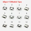 60pcs 12 Models Micro USB Connector 5Pin usb Jack Socket Female For MP3/4/5 Huawei Lenovo  Meizu ZTE And Other Mobile Tabletels ► Photo 1/3