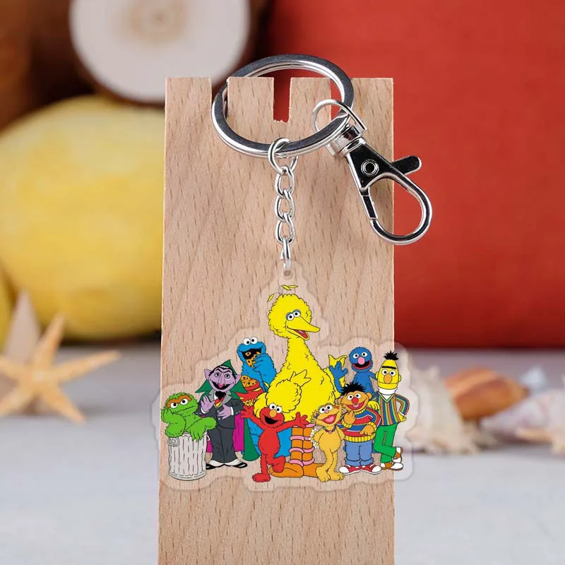 Аниме брелок Улица Сезам мультфильм Животные акриловый подвесной
