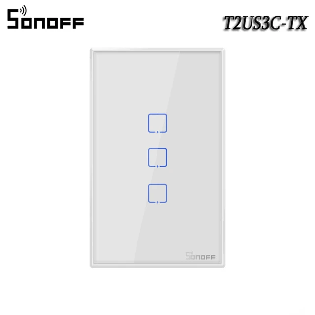 Sonoff T0 T1 T2 T3 For Alexa Google Home Smart Home WiFi RF 433Mhz Remote Control Wall Touch Panel Light Switch Panel Hot 