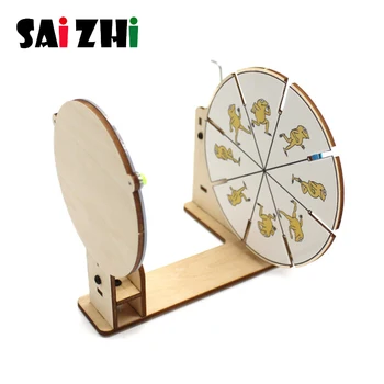 

Saizhi DIY Cartoon Presenter Technology Invention Science Toys Kids Physical Optics Experiment Kits School Project Education
