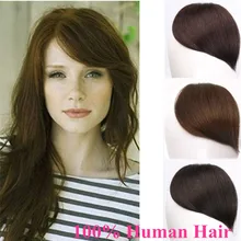 Бразильские настоящие человеческие волосы, боковая челка, заколка в челке, натуральные волосы на заколках, прямые волосы с бахромой для наращивания, Halo Lady Non-remy
