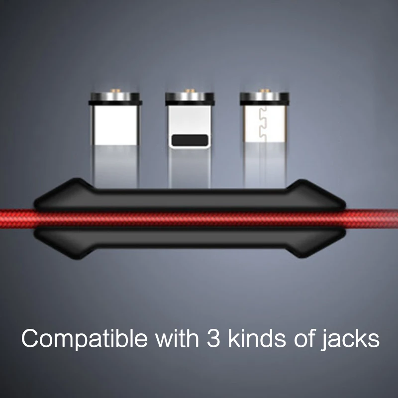 Magnetic Charging Cable with Micro USB & Type C Connectors for Android Mobile Phones