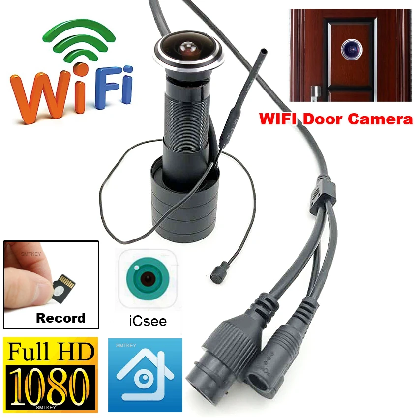 Камера видеонаблюдения 1080P HD Onvif P2P TF-карта Wi-Fi широкоугольная рыбий глаз |