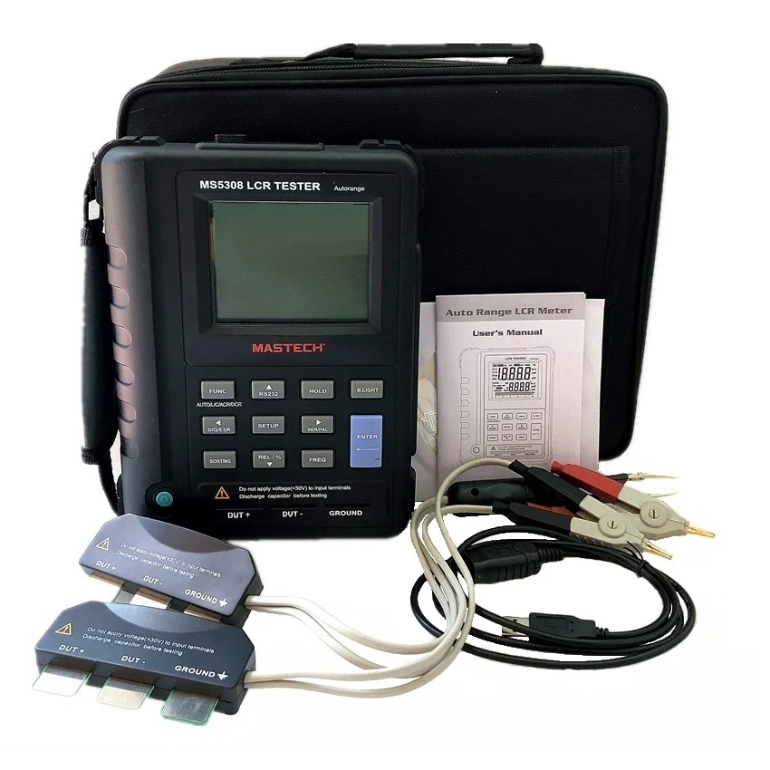 MASTECH MS5308 Auto Ranging Handheld Portable LCR Meter 100K Hz RS232