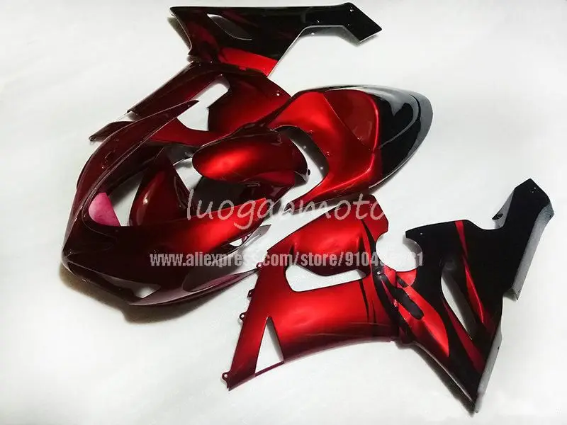 Обвесы настроить Обтекатели для Kawasaki Ninja ZX6R 2005 2006 ZX-6R 636 05 06 винно-Красного цвета ABS