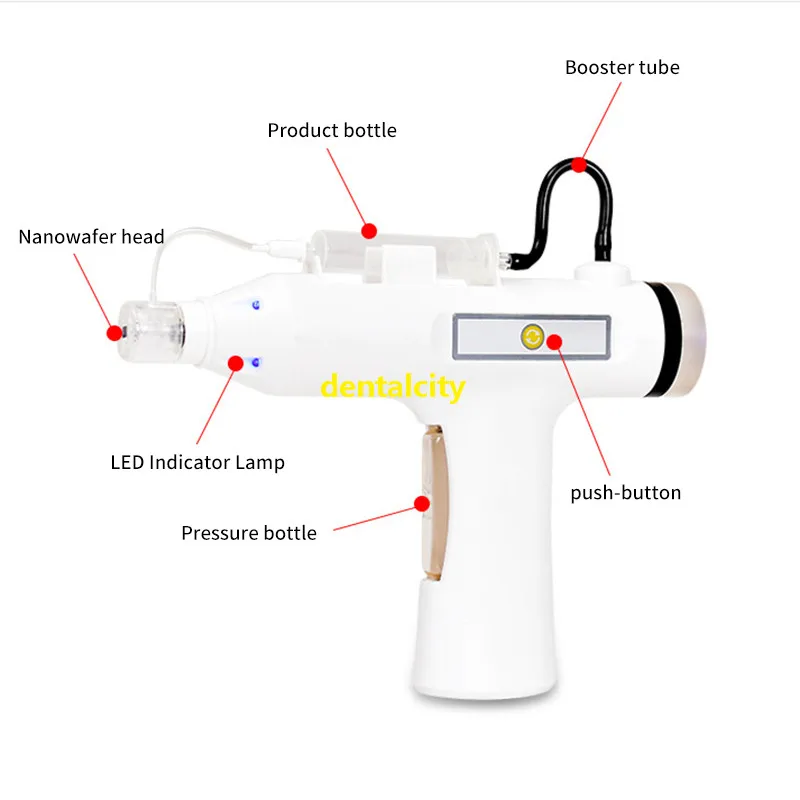 Нано Кристалл инжектор инъекции пистолет RF микрокристалл мезо пистолет увлажняющий пистолет уход за кожей лица машина