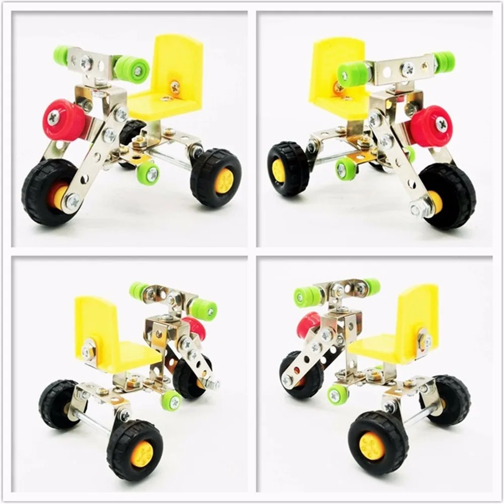 Образование для детей Веселые Обучающие игрушки для детей DIY 3D Трехмерная металлическая головоломка сборка из блоков Инженерная гайка W823