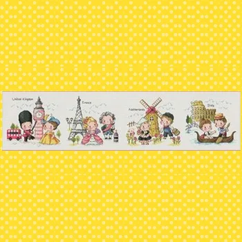 

G139 Stich Cross Stitch Kits Craft Packages Cotton Fabric Floss Counted New Designs Needlework Embroidery Cross-Stitching