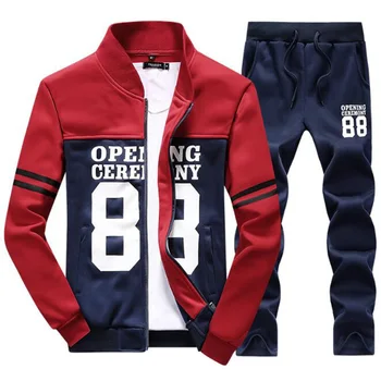 

2020 new men's suit 2 piece sweatshirt + sweatpants suit men's track suit suit autumn and summer fashion hoodie suit number 88