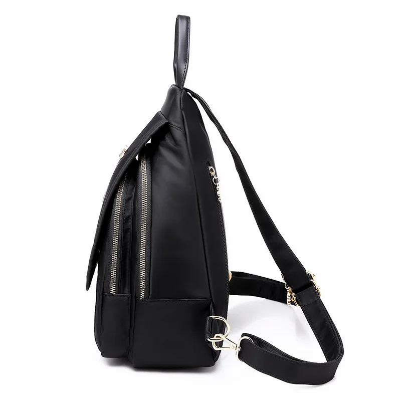 

Fashion Embroidered Backpack Large-Volume WOMEN'S Shoulder Bag Lightweight Oxford Cloth Bag Multi-functional Versatile Shoulder