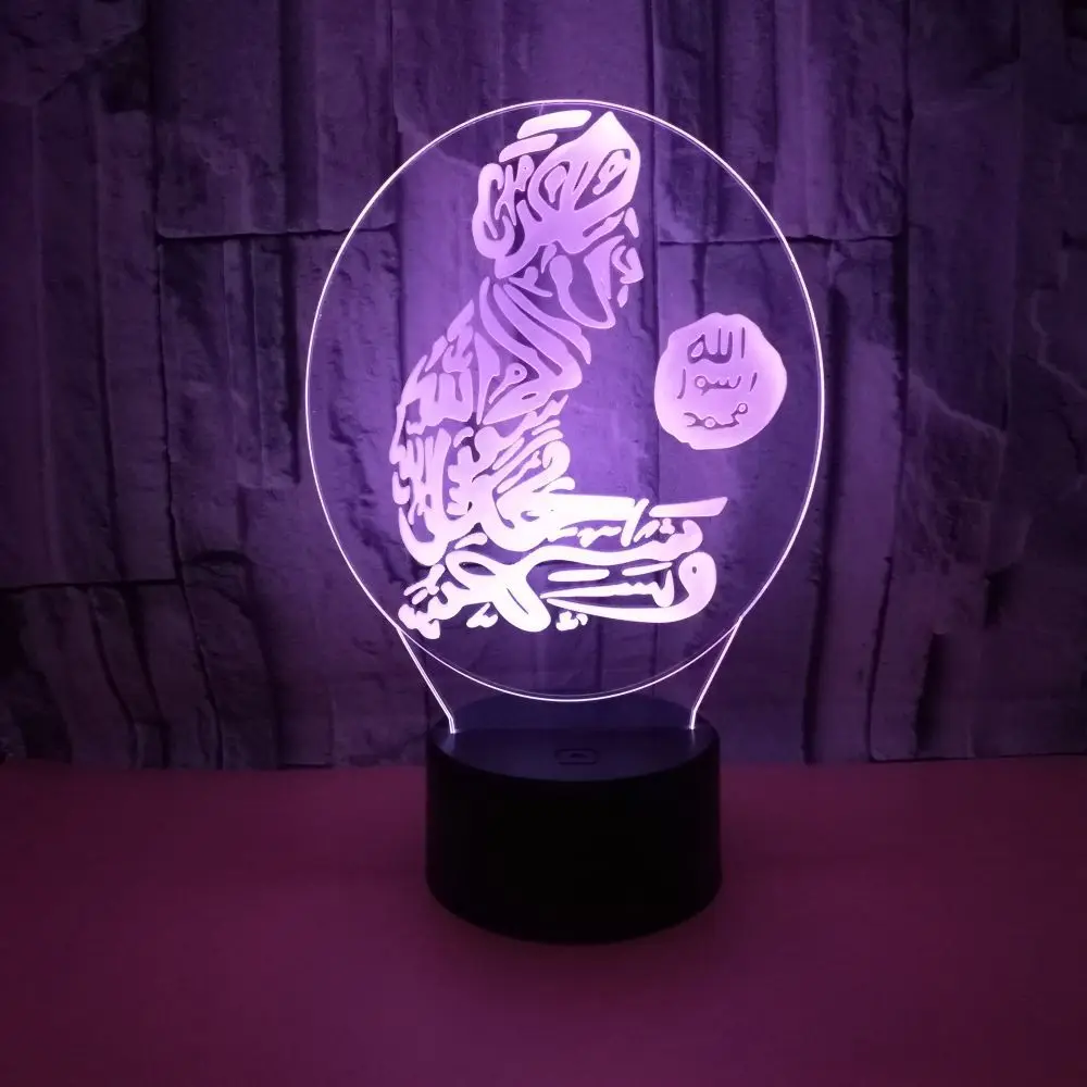 

Creative Figure Customizable 3D Electronic Creative Lamp 3D Bedside Lamp Arabs 3D Colorful Touch Control Small Night Lamp