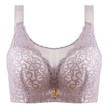 

Sexy Women Bras Full Cup Plus Size Plus Large Size Bra Push Up Underwear Thin Lace Comfort Ajusted Lingerie Wire Free 38-46 Cup