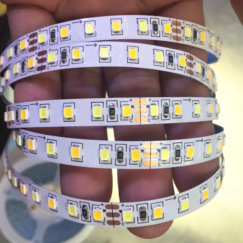 Регулируемая Цветовая Температура 12V/24V 180 светодиодный S двойной цвет SMD2835 CRI95 920lm
