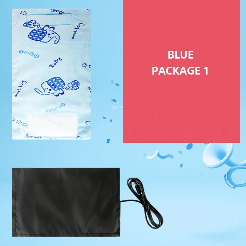 Blue package 1 USB подогреватель для детских бутылочек, портативный подогреватель молока для путешествий, бутылочка для кормления младенцев, подогреваемый чехол, утеплитель для пищевых продуктов - Цвет: Blue package 1