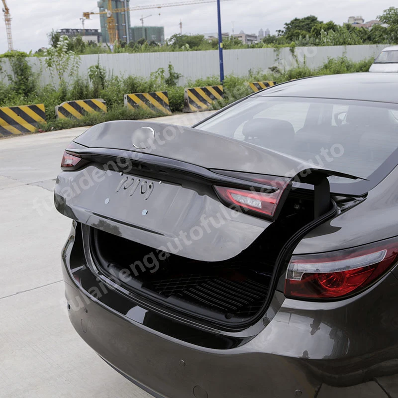 Для Mazda 6 Atenza- Новая задняя дверь багажника из углеродного волокна ABS крышка ворот рельефная Накладка для отделки автомобиля аксессуары для укладки
