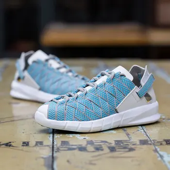 

Large Men Sneakers Lightweight Breathable Basketball Shoes Zapatillas Mens Casual Shoes Lightweight breathable casual knit shoes