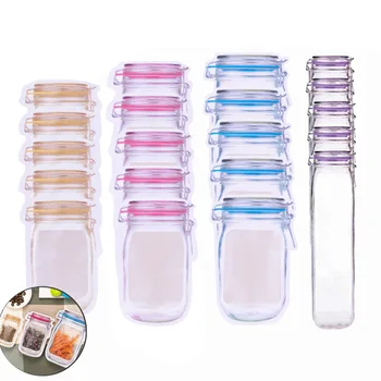 

Reusable Bottle Ziplock Bag Snacks Fresh Keeping Bag Portable Travel Seal Moisture-proof Food Storage Bag Kitchen Organizer
