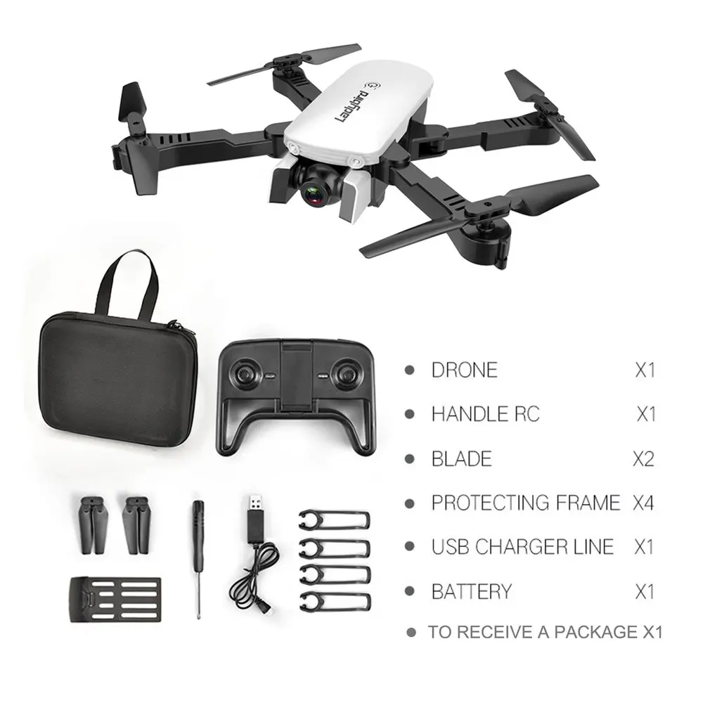 720P 2 battery R8 Дрон складной Профессиональный Дрон hubsan HD Антенна четыре оси самолета оптическая Двойная камера с сумкой для хранения и батареей - Цвет: 720P 2 battery