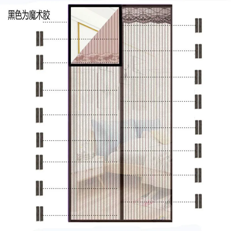 Hot Summer Anti Mosquito Insect Fly Bug Curtains Magnetic Net Mesh Automatic Closing Door Screen Kitchen Net Veil Protector